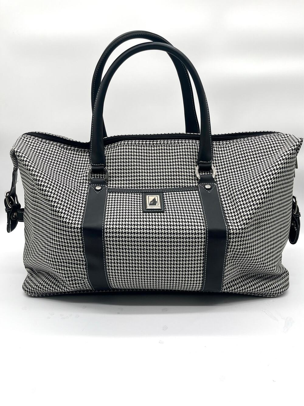 LONDON FOG Cambridge Weekender Duffel Bag, Houndstooth
